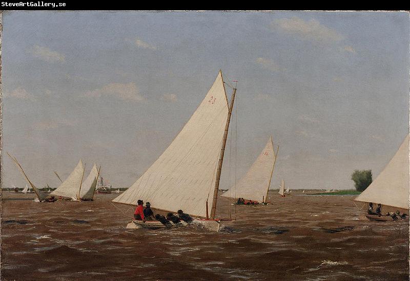 Thomas Eakins Sailboats Racing on the Delaware